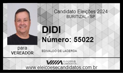 Candidato DIDI 2024 - BURITIZAL - Eleições