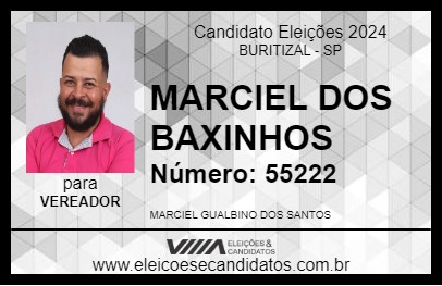 Candidato MARCIEL DOS BAXINHOS 2024 - BURITIZAL - Eleições