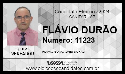 Candidato FLÁVIO DURÃO 2024 - CANITAR - Eleições