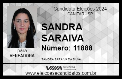 Candidato SANDRA SARAIVA  2024 - CANITAR - Eleições