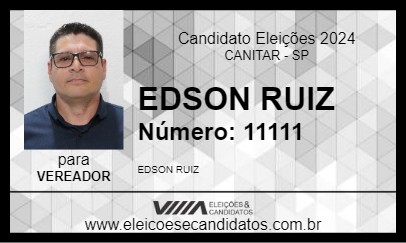 Candidato EDSON RUIZ 2024 - CANITAR - Eleições