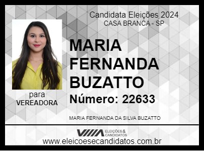 Candidato MARIA FERNANDA BUZATTO 2024 - CASA BRANCA - Eleições