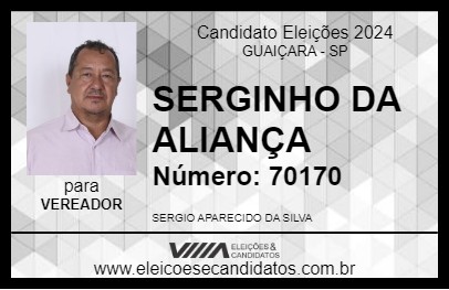 Candidato SERGINHO DA ALIANÇA 2024 - GUAIÇARA - Eleições