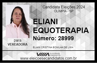 Candidato ELIANI EQUOTERAPIA 2024 - OLÍMPIA - Eleições