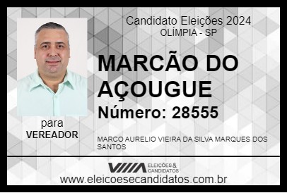 Candidato MARCÃO DO AÇOUGUE 2024 - OLÍMPIA - Eleições