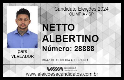 Candidato NETTO ALBERTINO 2024 - OLÍMPIA - Eleições