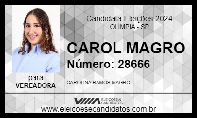 Candidato CAROL MAGRO 2024 - OLÍMPIA - Eleições