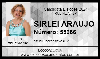 Candidato SIRLEI ARAUJO 2024 - RUBINÉIA - Eleições