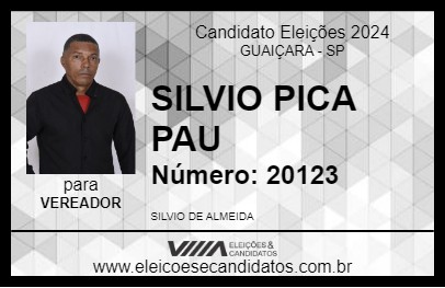 Candidato SILVIO PICA PAU 2024 - GUAIÇARA - Eleições