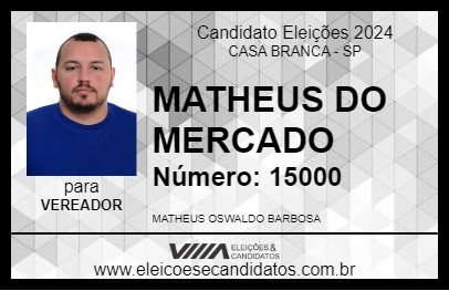 Candidato MATHEUS DO MERCADO 2024 - CASA BRANCA - Eleições