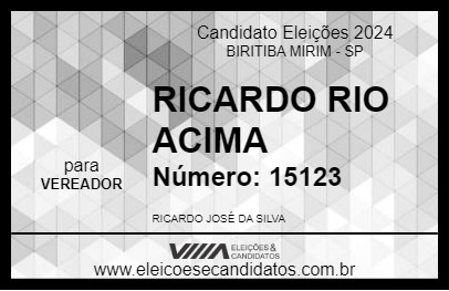 Candidato RICARDO RIO ACIMA 2024 - BIRITIBA MIRIM - Eleições