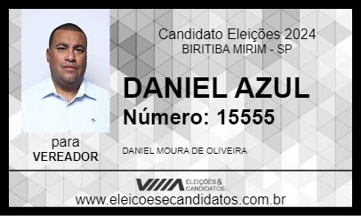 Candidato DANIEL AZUL 2024 - BIRITIBA MIRIM - Eleições