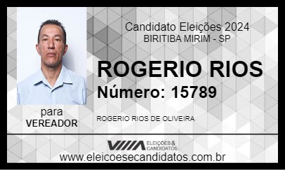 Candidato ROGERIO RIOS 2024 - BIRITIBA MIRIM - Eleições