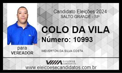 Candidato COLO DA VILA 2024 - SALTO GRANDE - Eleições