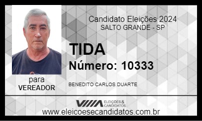 Candidato TIDA 2024 - SALTO GRANDE - Eleições