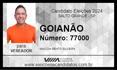 Candidato GOIANÃO 2024 - SALTO GRANDE - Eleições