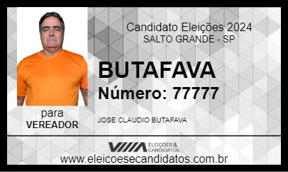 Candidato BUTAFAVA 2024 - SALTO GRANDE - Eleições