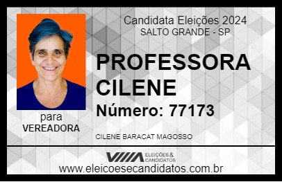 Candidato PROFESSORA CILENE 2024 - SALTO GRANDE - Eleições