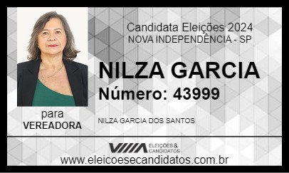 Candidato NILZA GARCIA 2024 - NOVA INDEPENDÊNCIA - Eleições