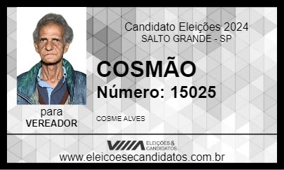 Candidato COSMÃO  2024 - SALTO GRANDE - Eleições