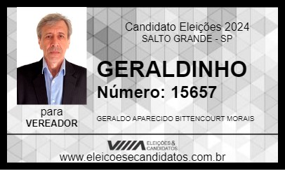 Candidato GERALDINHO 2024 - SALTO GRANDE - Eleições