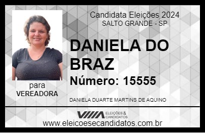 Candidato DANI DO BRAZ 2024 - SALTO GRANDE - Eleições