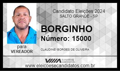 Candidato BORGINHO 2024 - SALTO GRANDE - Eleições