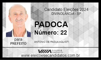 Candidato PADOCA 2024 - DIVINOLÂNDIA - Eleições