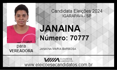 Candidato JANAINA 2024 - IGARAPAVA - Eleições