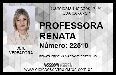 Candidato PROFESSORA RENATA 2024 - GUAIÇARA - Eleições