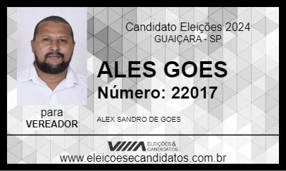 Candidato ALES GOES 2024 - GUAIÇARA - Eleições