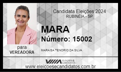 Candidato MARA 2024 - RUBINÉIA - Eleições