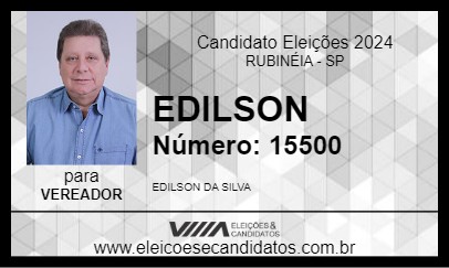 Candidato EDILSON 2024 - RUBINÉIA - Eleições