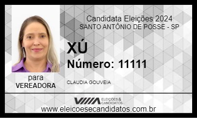 Candidato XÚ 2024 - SANTO ANTÔNIO DE POSSE - Eleições