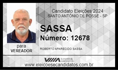 Candidato SASSA 2024 - SANTO ANTÔNIO DE POSSE - Eleições