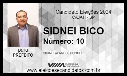 Candidato SIDNEI BICO 2024 - CAJATI - Eleições