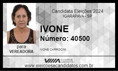 Candidato IVONE 2024 - IGARAPAVA - Eleições