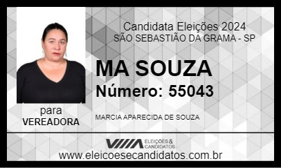 Candidato MA SOUZA 2024 - SÃO SEBASTIÃO DA GRAMA - Eleições