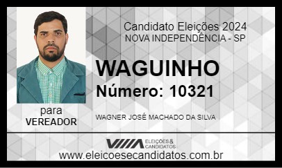 Candidato WAGUINHO 2024 - NOVA INDEPENDÊNCIA - Eleições