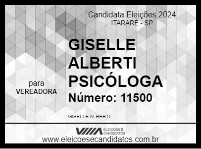 Candidato GISELLE ALBERTI PSICÓLOGA 2024 - ITARARÉ - Eleições