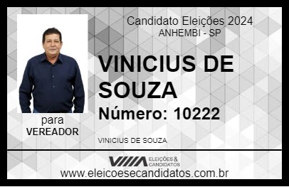 Candidato VINICIUS DE SOUZA 2024 - ANHEMBI - Eleições