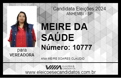 Candidato MEIRE DA SAÚDE 2024 - ANHEMBI - Eleições