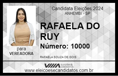 Candidato RAFAELA DO RUY 2024 - ANHEMBI - Eleições