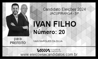 Candidato IVAN FILHO 2024 - JACUPIRANGA - Eleições