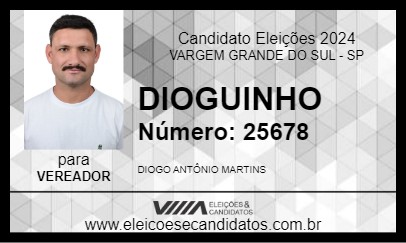 Candidato DIOGUINHO 2024 - VARGEM GRANDE DO SUL - Eleições