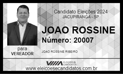 Candidato JOAO ROSSINE 2024 - JACUPIRANGA - Eleições