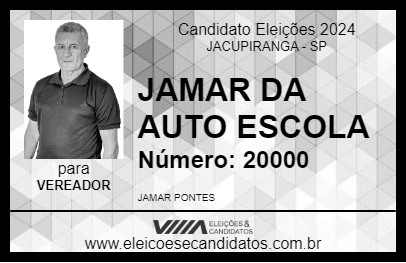 Candidato JAMAR DA AUTO ESCOLA 2024 - JACUPIRANGA - Eleições