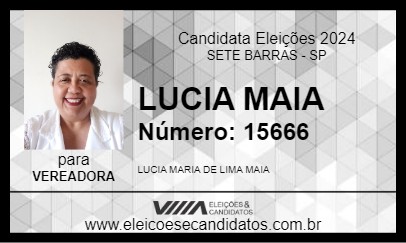 Candidato LUCIA MAIA 2024 - SETE BARRAS - Eleições