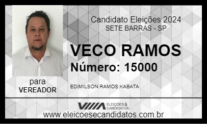 Candidato VECO RAMOS 2024 - SETE BARRAS - Eleições