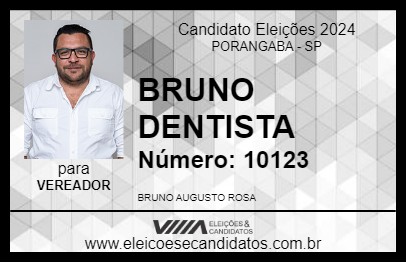 Candidato BRUNO DENTISTA 2024 - PORANGABA - Eleições